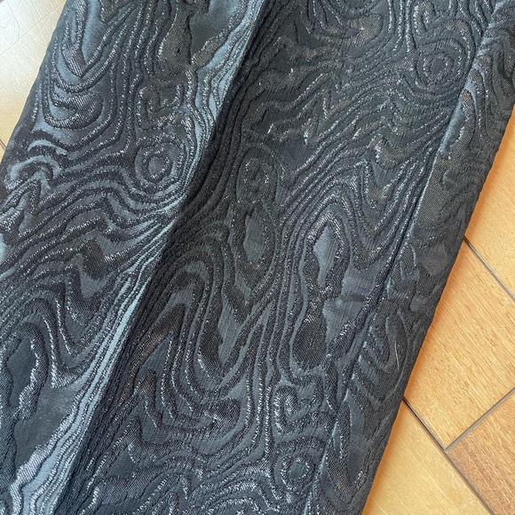 Anthropologie The Essential Slim Textured Black Pants Tall Size 10 - Picture 4 of 15